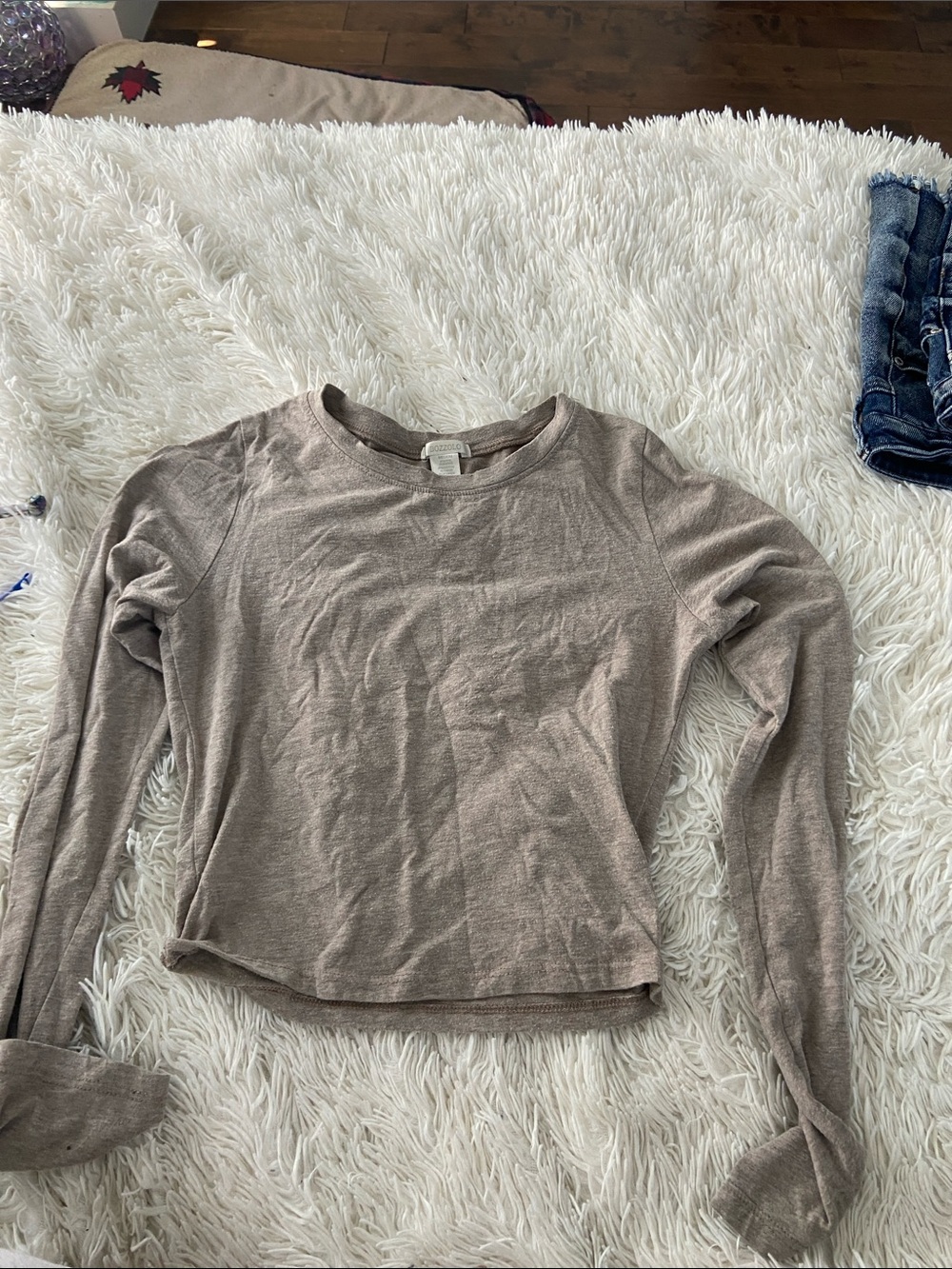 Urban Planet Long Sleeve Tee in Taupe
